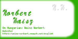 norbert waisz business card